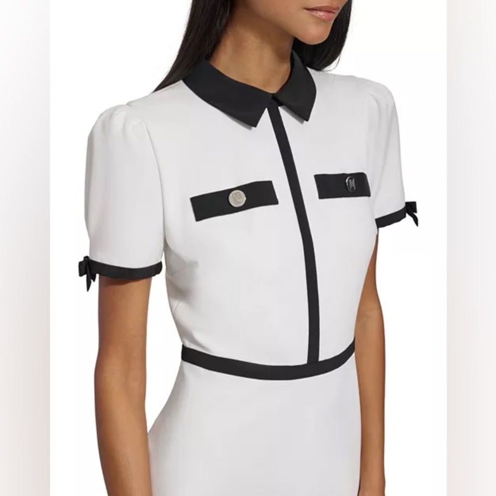 KARL LAGERFELD PARIS
Bow Sleeve A Line Mini Dress - Picture 5 of 12